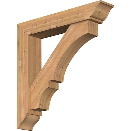 Balboa Traditional Smooth Bracket W/ Offset Brace, Western Red Cedar, 7 1/2W X 40D X 40H